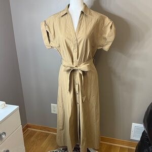 Brochu Walker Beige Button-Up Maxi Dress